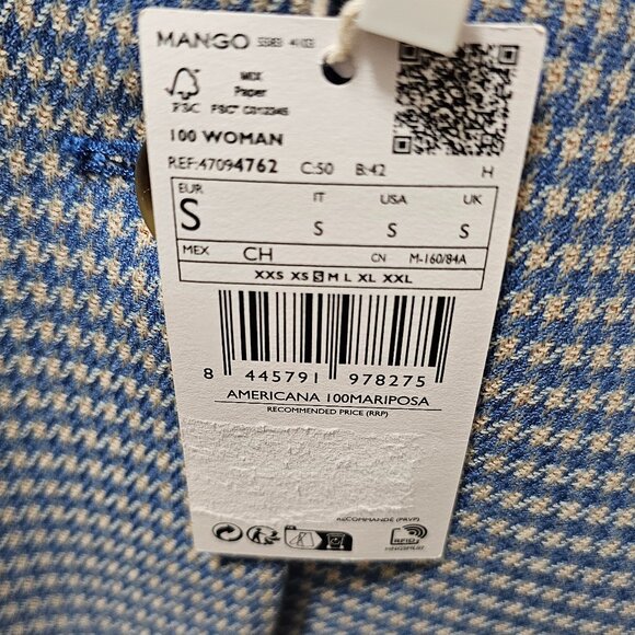 New MNG MANGO Houndstooth Blazer S - Picture 5 of 6